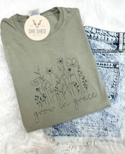 Load image into Gallery viewer, Embroidered Grow in Grace Tee
