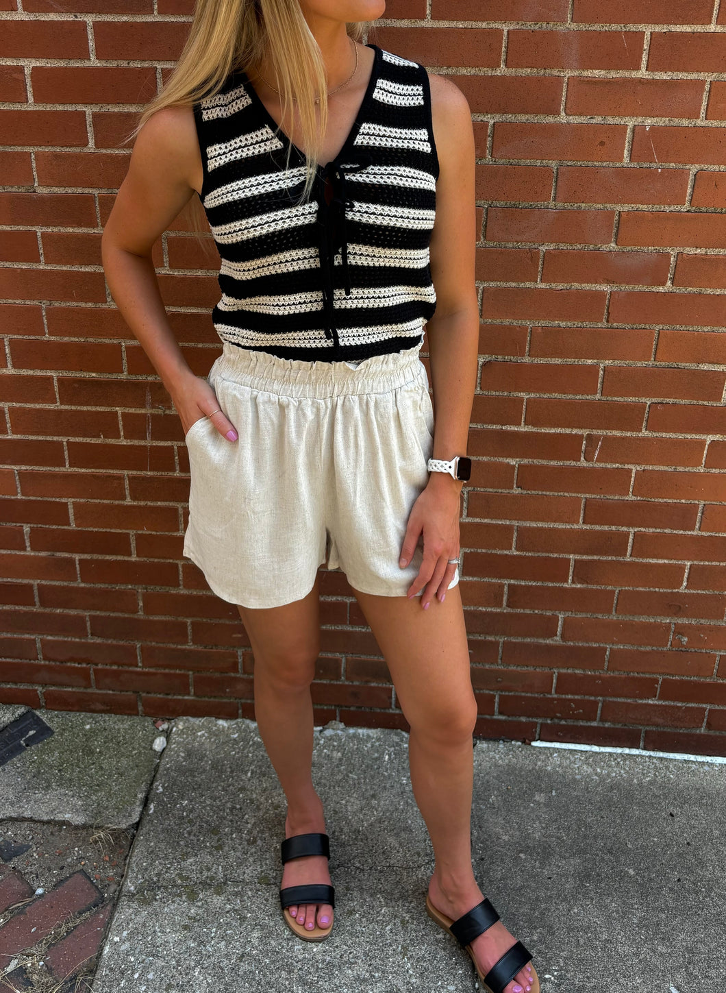 Natural Linen Shorts