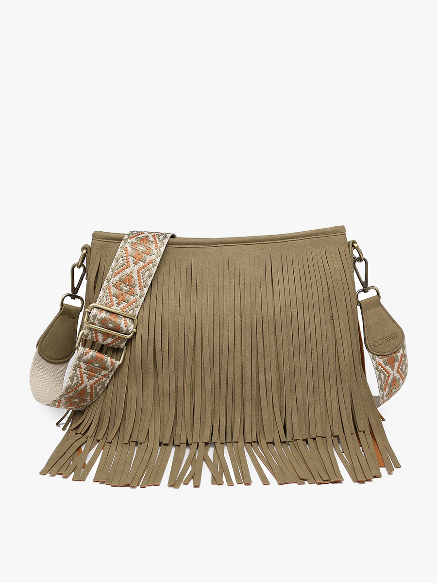Sadie Olive Fringe Bag