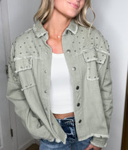Load image into Gallery viewer, Studded Olive Jacket
