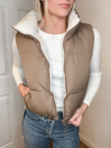 Cropped Puffer Vest