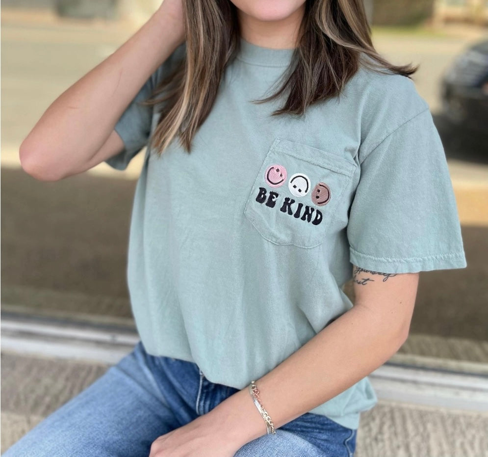 Embroidered Smile Tee