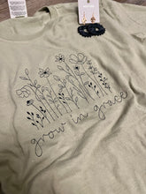 Load image into Gallery viewer, Embroidered Grow in Grace Tee
