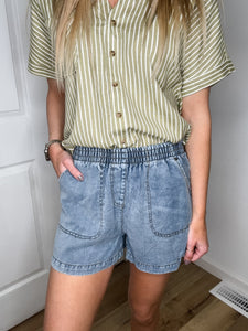 Chambray Shorts
