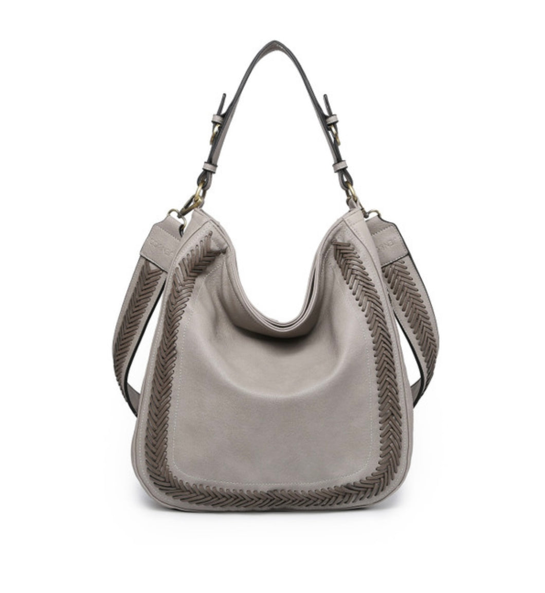 Grey Aris Whipstitch Bag