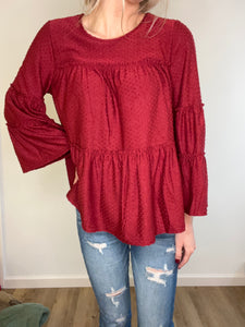 Wine Layered Top
