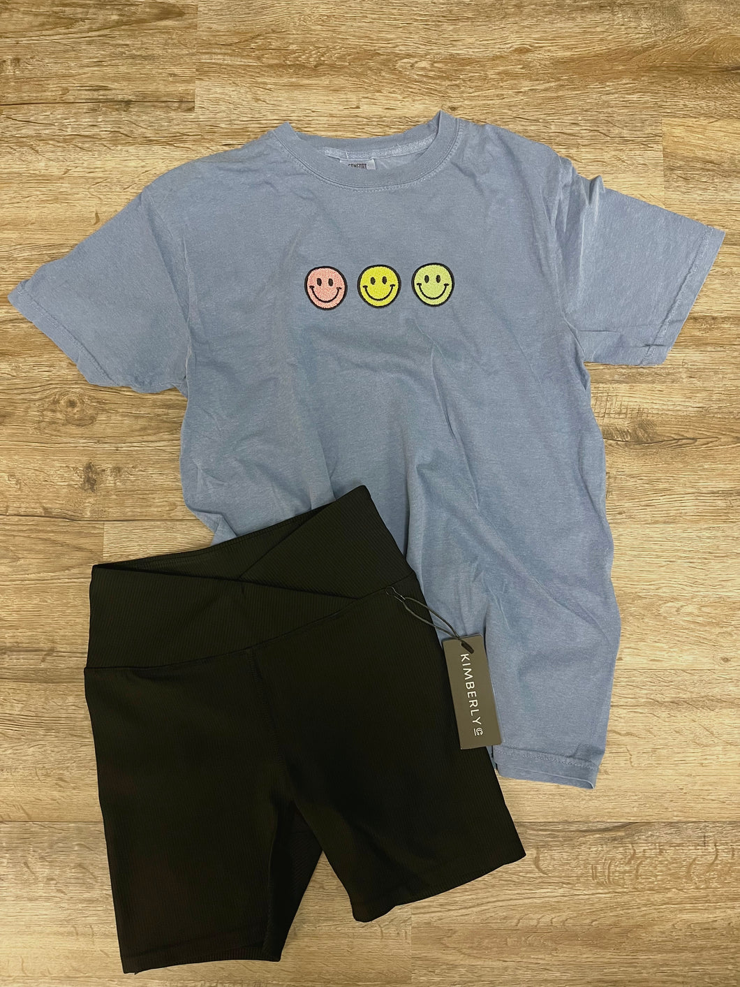 Keep Smiling Embroidered Tee