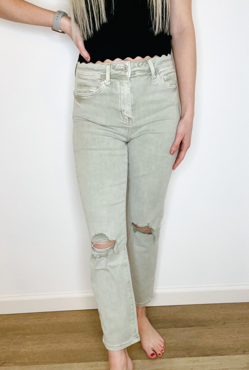 Olive Stretch Jean