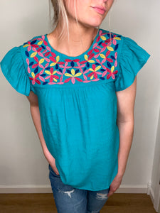 Positive Embroidered Top