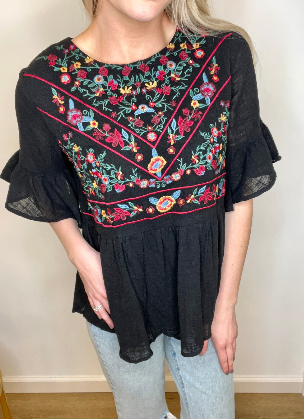 Ayla Embroidered Top